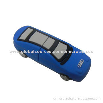 8GB Cartoon Car USB Flash Drive with High-speed for Apple's Mac and PCs, No Driver Required